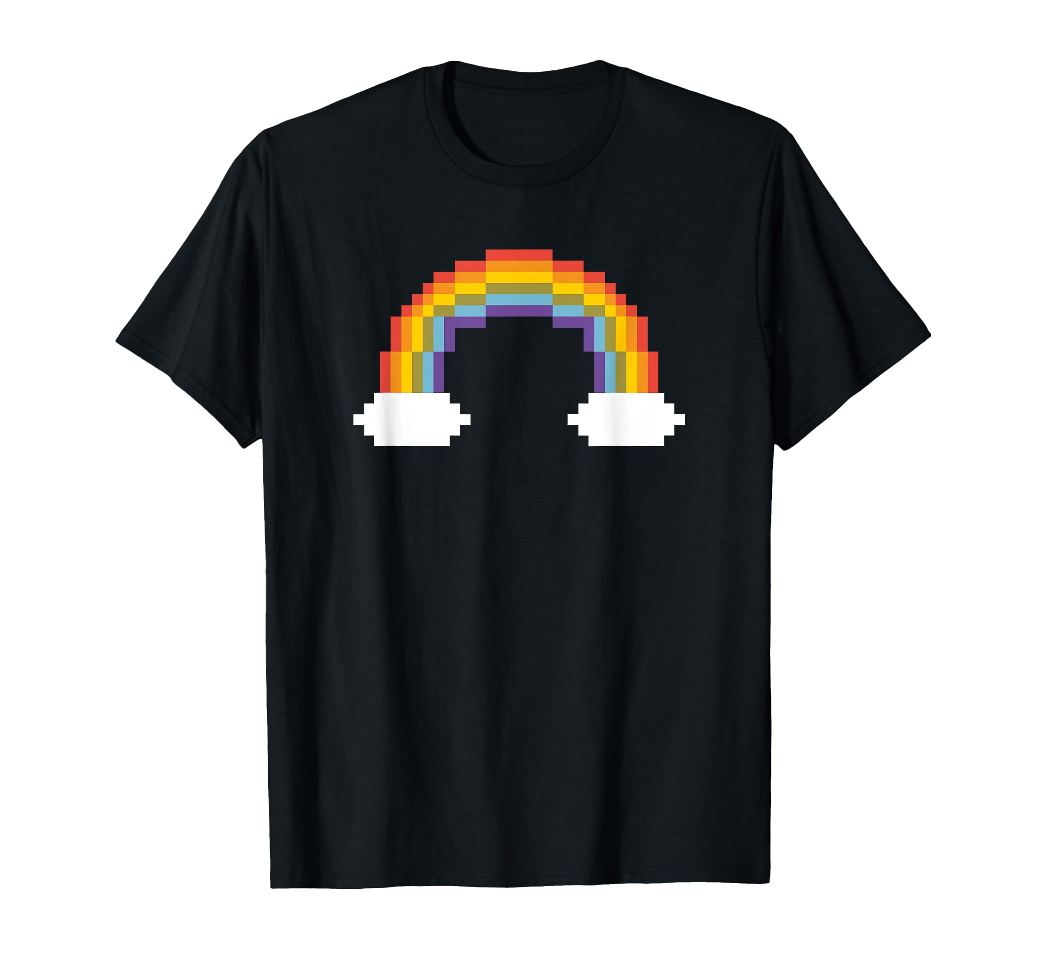 80S Pixel Rainbow T-Shirt - Unique Graphic Men Women - T-Shirt, Sweatshirt, Hoodie