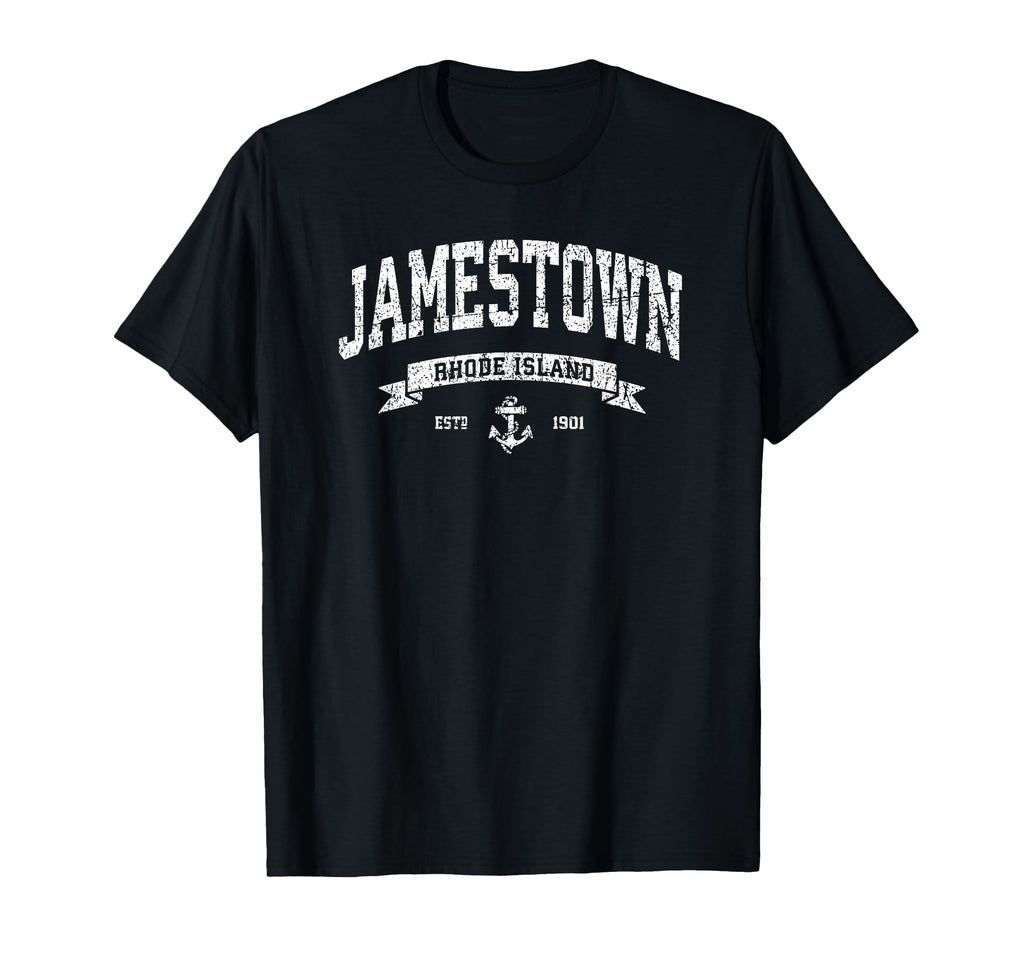 Jamestown Rhode Island Distressed T-Shirt - Aesthetic Graphic for Adults - T-Shirt, Sweatshirt, Hoodie