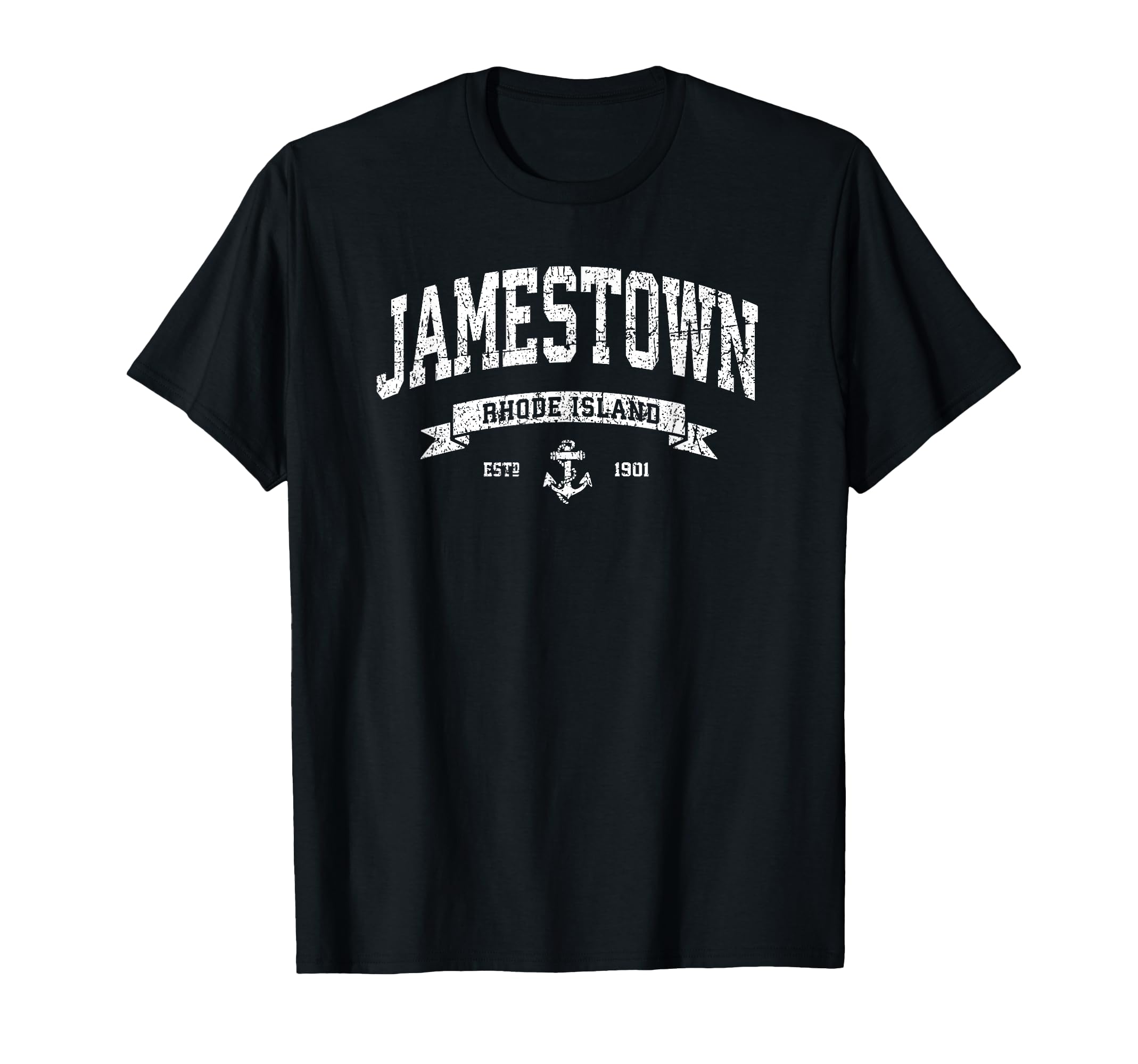 Jamestown Rhode Island Distressed T-Shirt - Aesthetic Graphic for Adults - T-Shirt, Sweatshirt, Hoodie