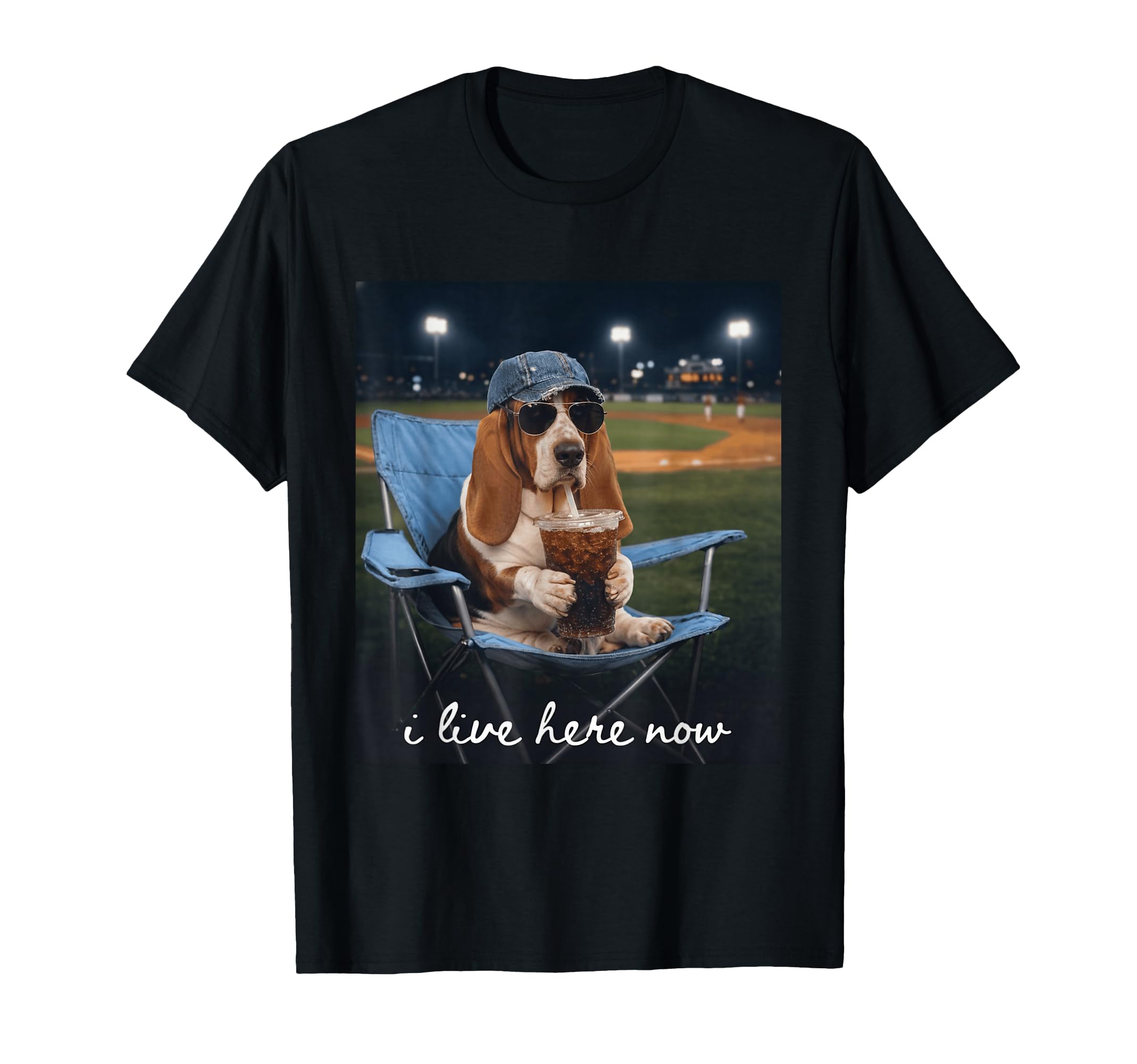 Funny Basset Hound Baseball Mom I Live T-Shirt - Streetwear Style Unisex - T-Shirt, Sweatshirt, Hoodie