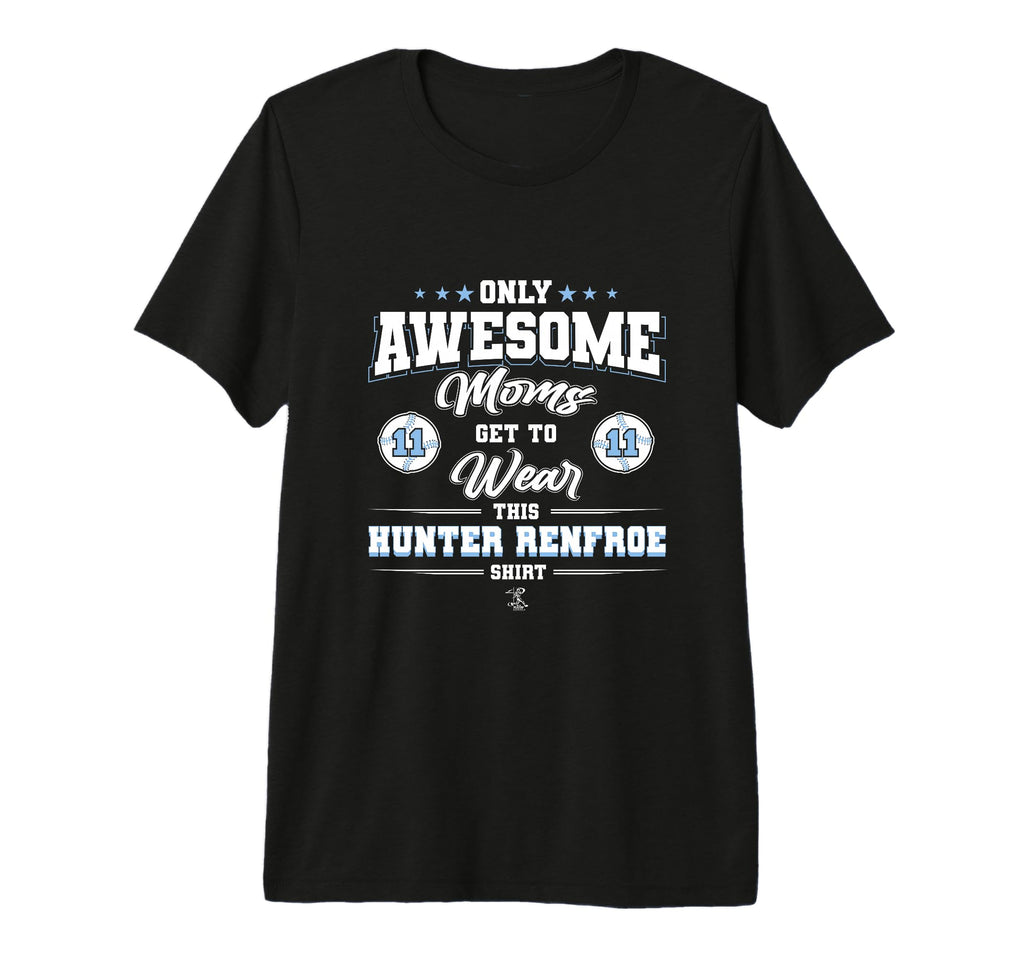 Hunter Renfroe Awesome Moms Tri Blend T-Shirt - Trendy Graphic Unisex - T-Shirt, Sweatshirt, Hoodie