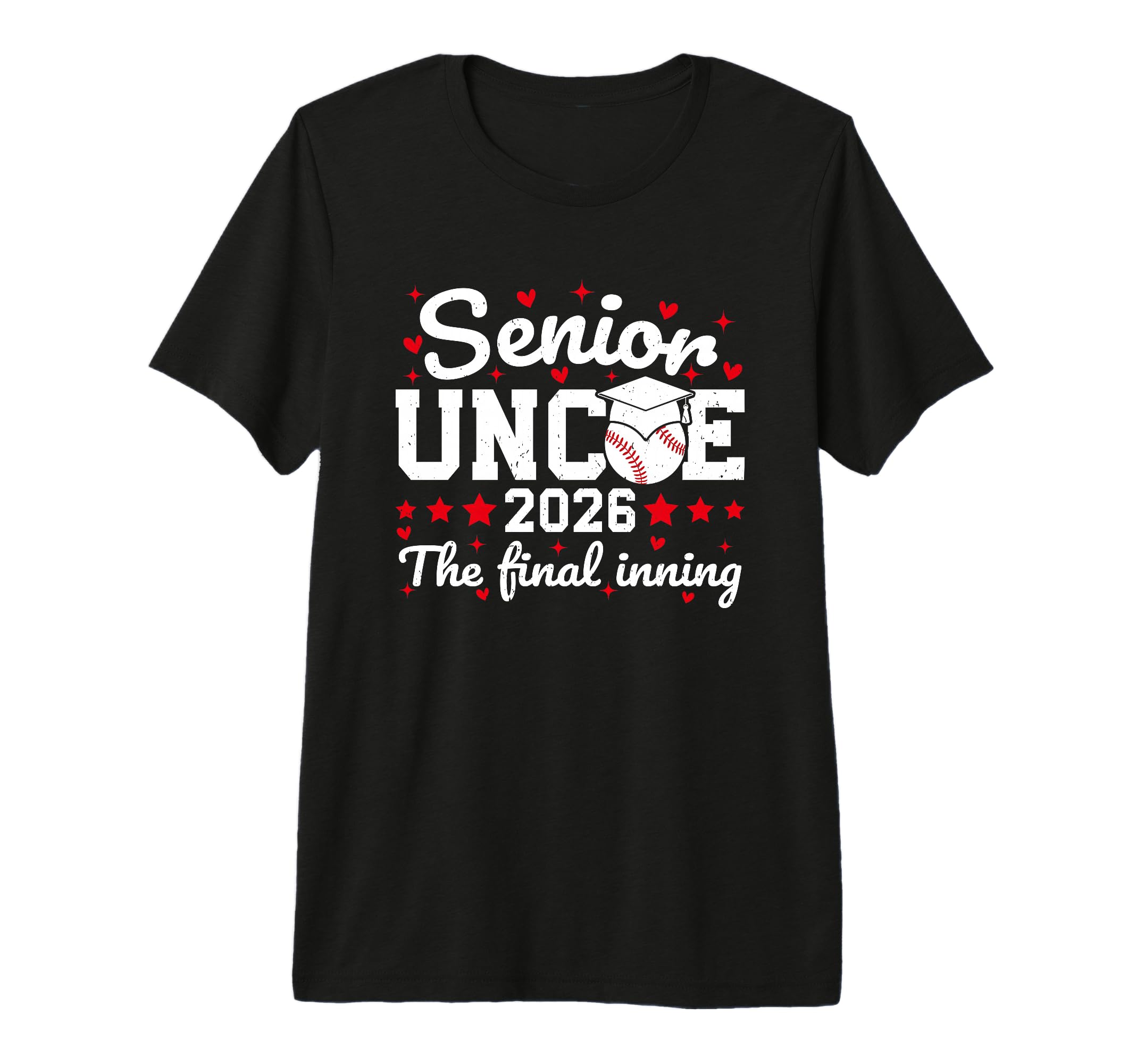 Senior Uncle 2026 Final Inning Proud T-Shirt - Minimalist Print for Adults - T-Shirt, Sweatshirt, Hoodie
