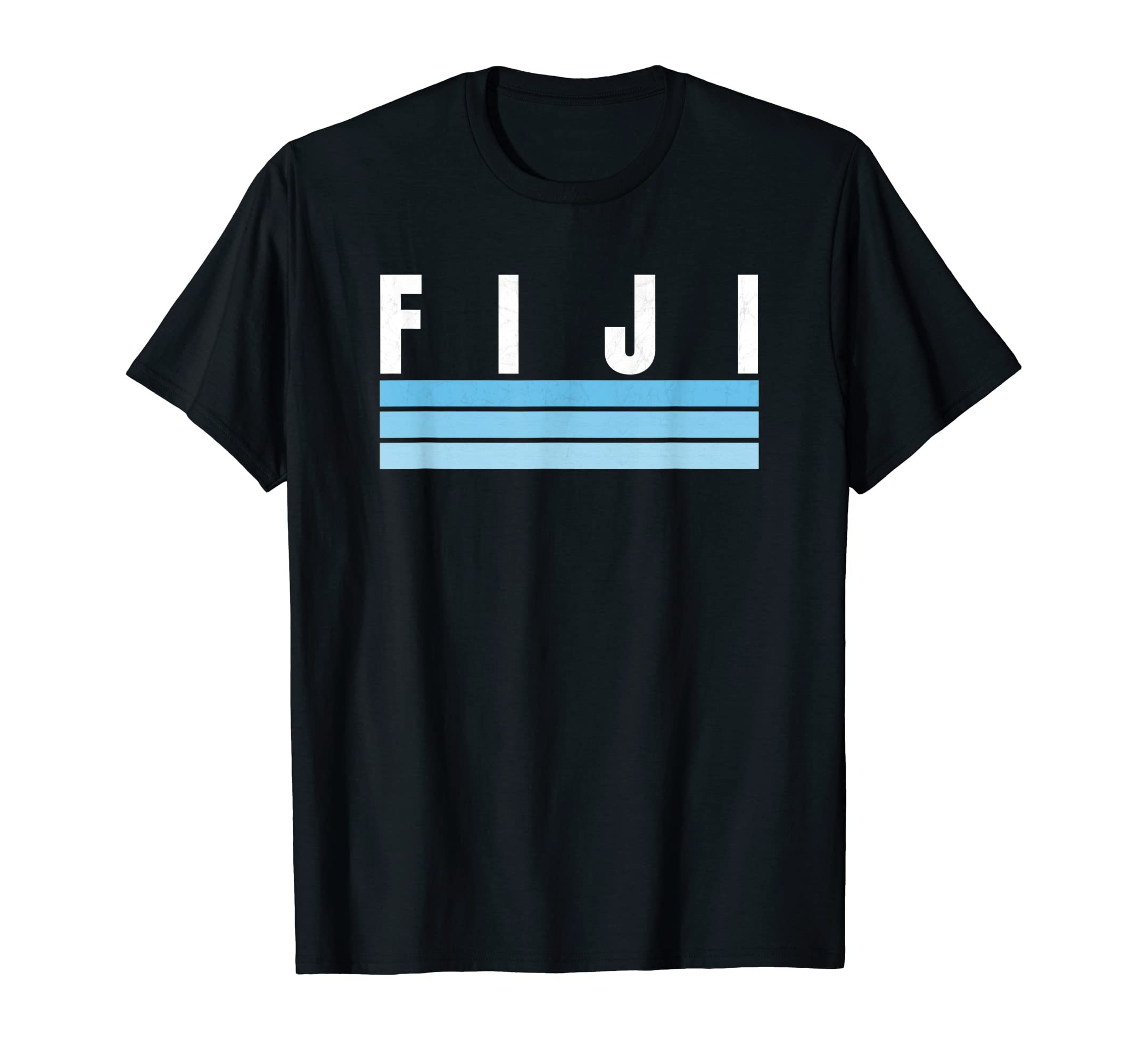 Fiji Light Blue White Fijian Islands T-Shirt - Graphic Print for Adults - T-Shirt, Sweatshirt, Hoodie