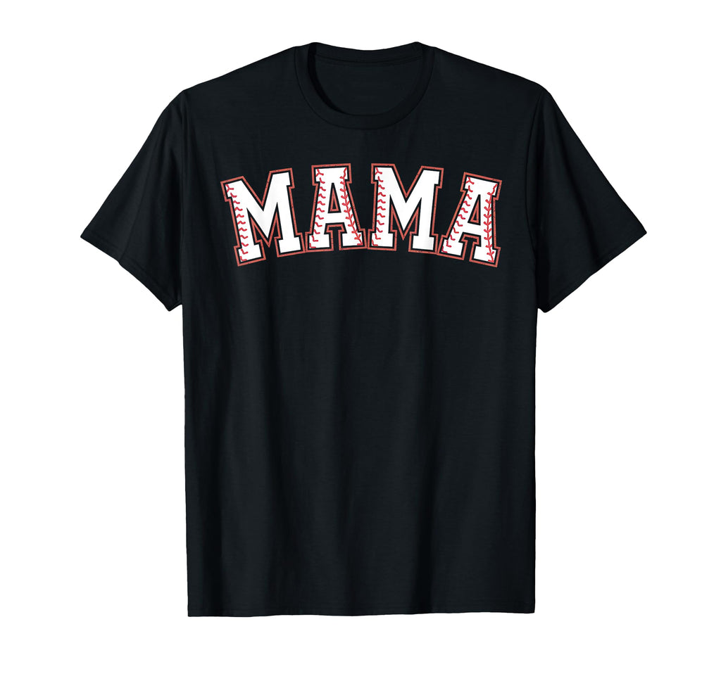 Mama Baseball Stitching Pattern T-Shirt - Minimalist Print Men Women - T-Shirt, Sweatshirt, Hoodie