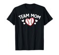 Team Mom Heart Baseball Team Mom T-Shirt - Minimalist Print for Adults - T-Shirt, Sweatshirt, Hoodie