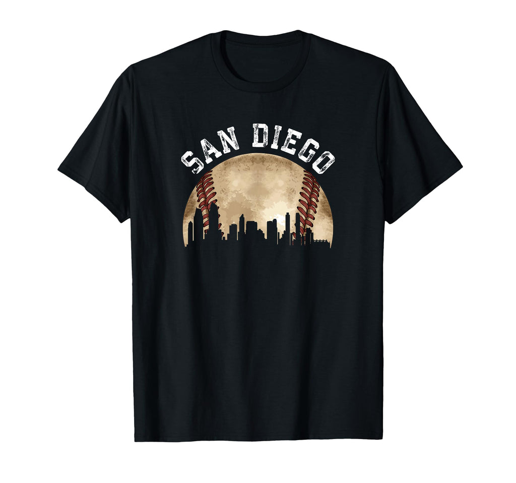 San Diego Skyline City Baseball T-Shirt - Fun Novelty Design Men Women - T-Shirt, Sweatshirt, Hoodie