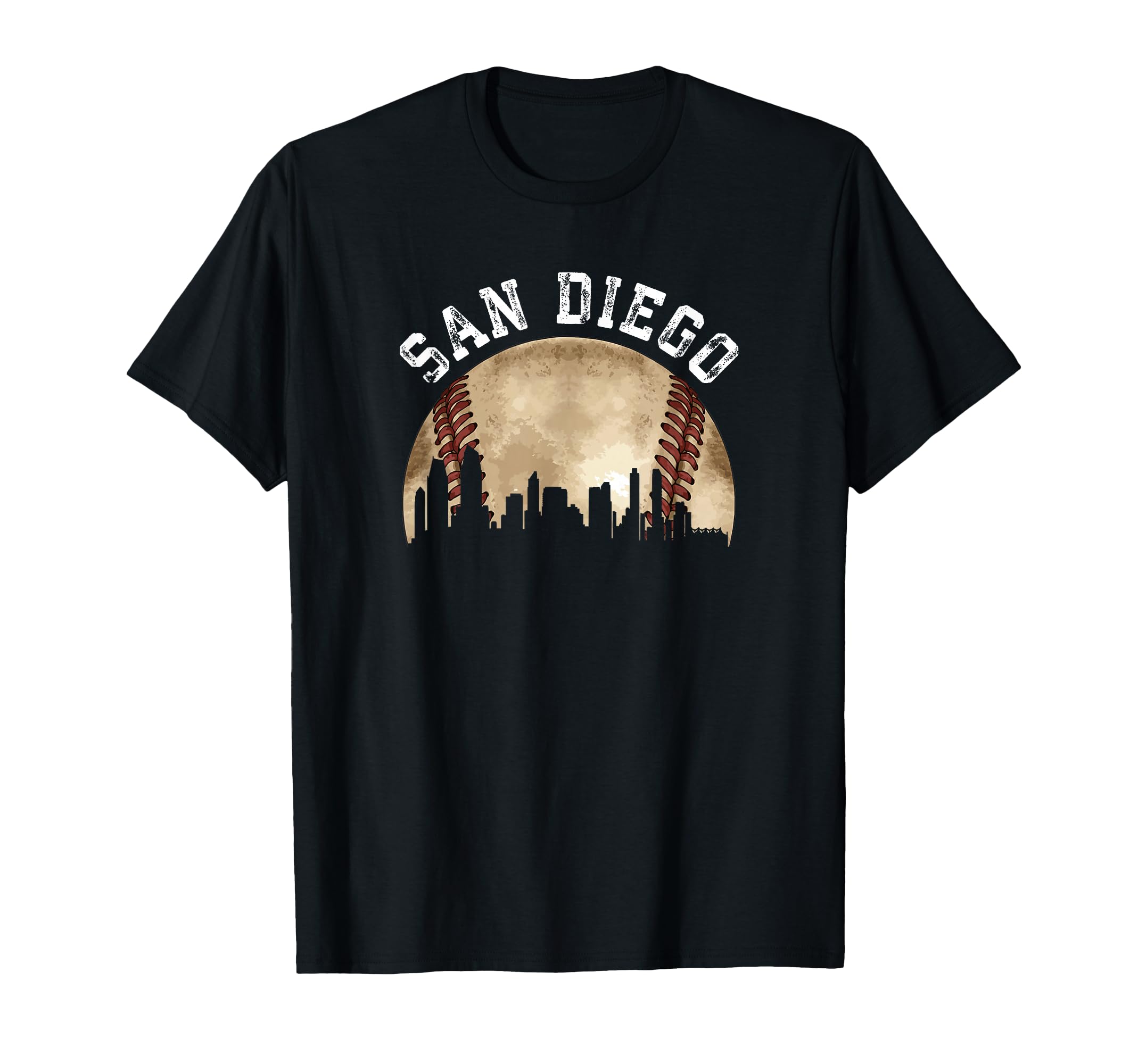 San Diego Skyline City Baseball T-Shirt - Fun Novelty Design Men Women - T-Shirt, Sweatshirt, Hoodie