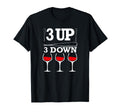 3 Up 3 Down Wine Baseball Lover Mom T-Shirt - Minimalist Print for Adults - T-Shirt, Sweatshirt, Hoodie