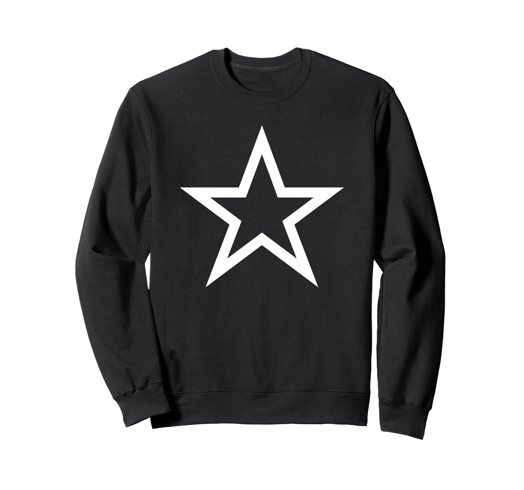 Y2K Aesthetic Star Black And White Sweatshirt - Graphic Print Men Women - T-Shirt, Sweatshirt, Hoodie