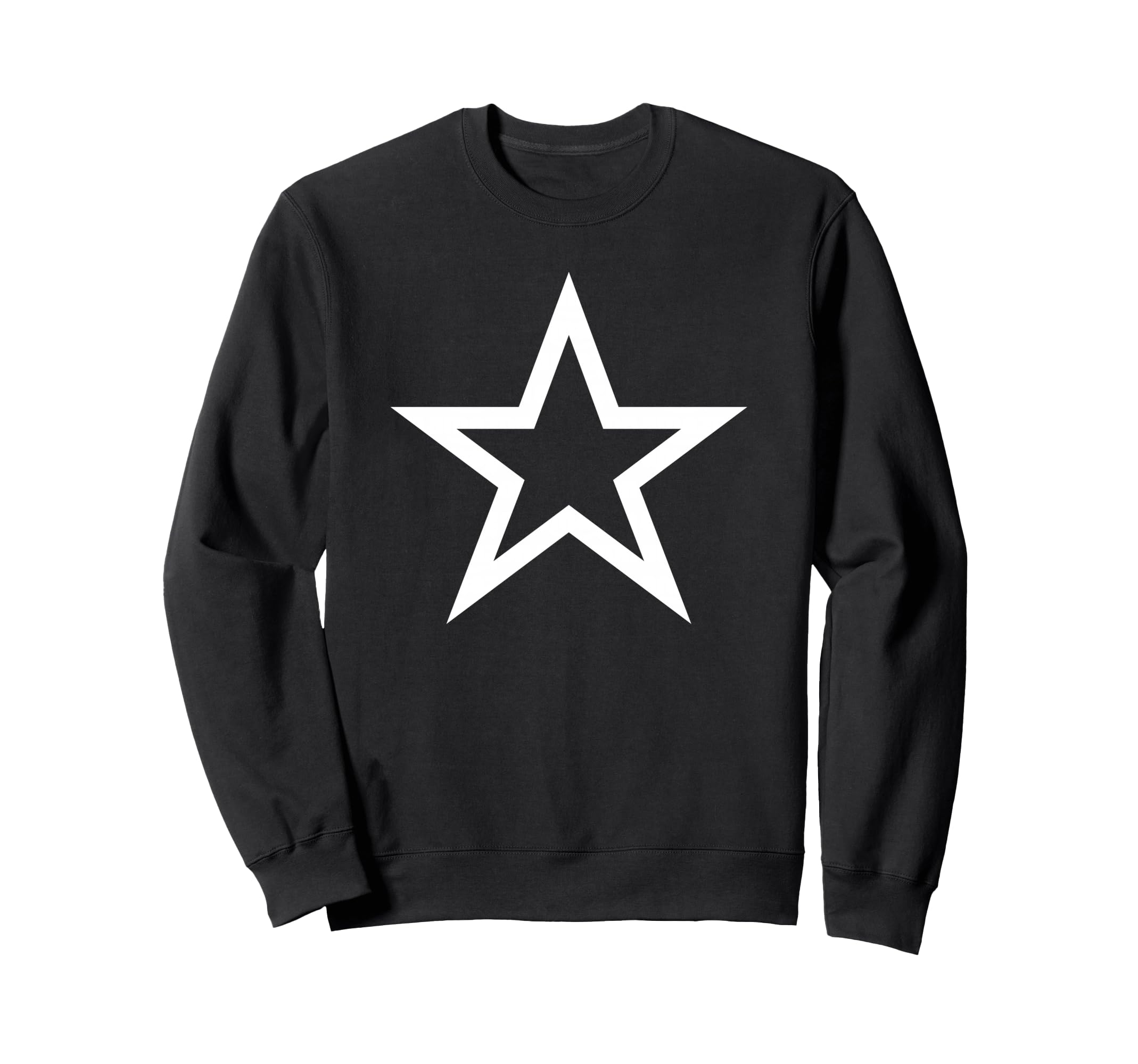 Y2K Aesthetic Star Black And White Sweatshirt - Graphic Print Men Women - T-Shirt, Sweatshirt, Hoodie