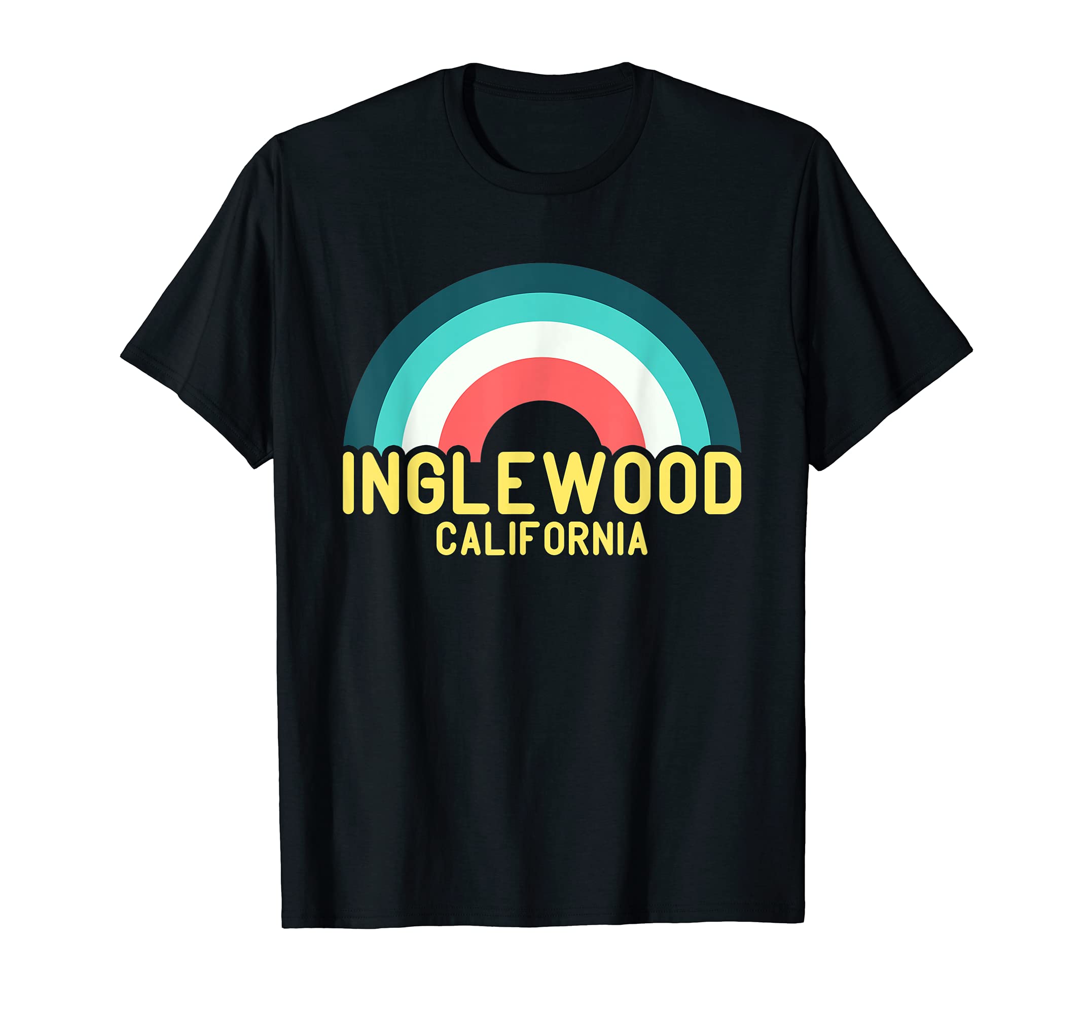 Inglewood California Rainbow T-Shirt - Graphic Print Unisex - T-Shirt, Sweatshirt, Hoodie