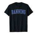 Banning Ca Distressed Blue Varsity T-Shirt - Custom Art Print for Adults - T-Shirt, Sweatshirt, Hoodie