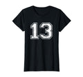 Number 13 Distressed Thirteen Sport T-Shirt - Custom Art Print Men Women - T-Shirt, Sweatshirt, Hoodie