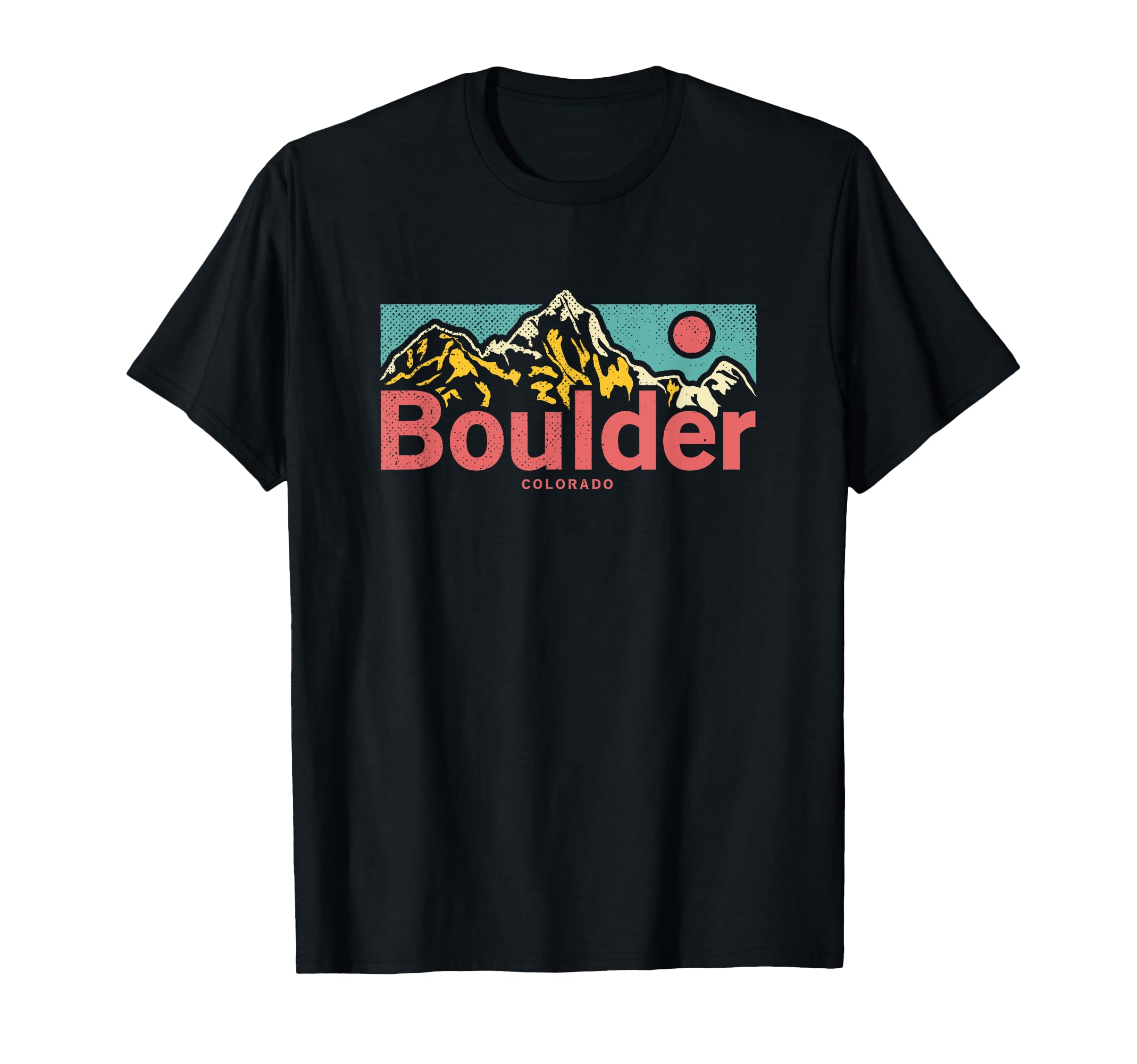 Boulder Colorado Outdoor Sunset T-Shirt - Fun Novelty Design Unisex - T-Shirt, Sweatshirt, Hoodie