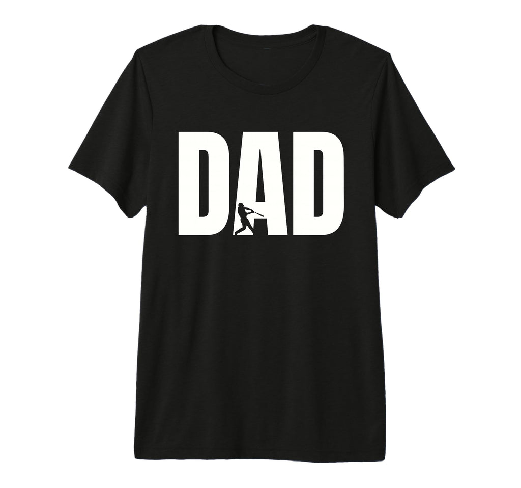 Mens Baseball Dad Fathers Day Tri T-Shirt - Minimalist Print for Adults - T-Shirt, Sweatshirt, Hoodie
