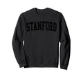 Stanford Ca Distressed Black Sweatshirt - Minimalist Print Men Women - T-Shirt, Sweatshirt, Hoodie