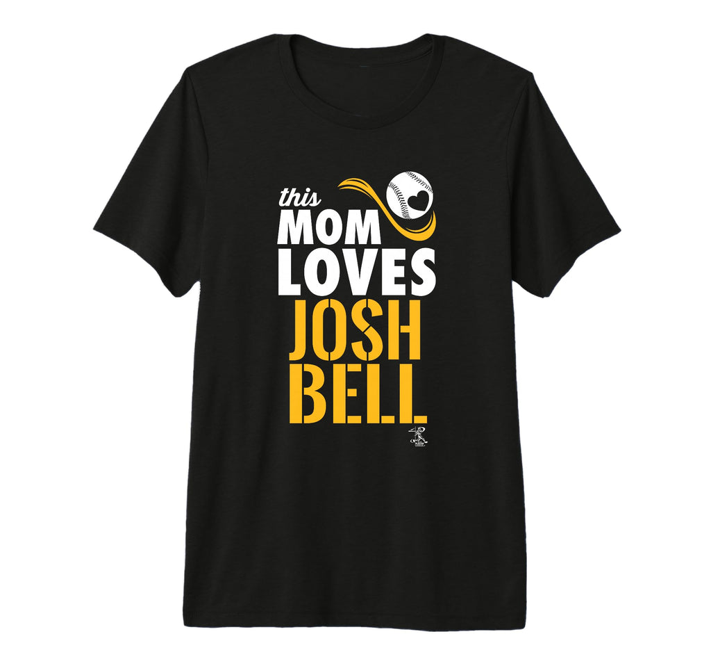 Josh Bell This Mom Loves Tri Blend T-Shirt - Trendy Graphic for Adults - T-Shirt, Sweatshirt, Hoodie