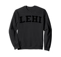 Lehi Ut Distressed Black Varsity Sweatshirt - Minimalist Print Unisex - T-Shirt, Sweatshirt, Hoodie