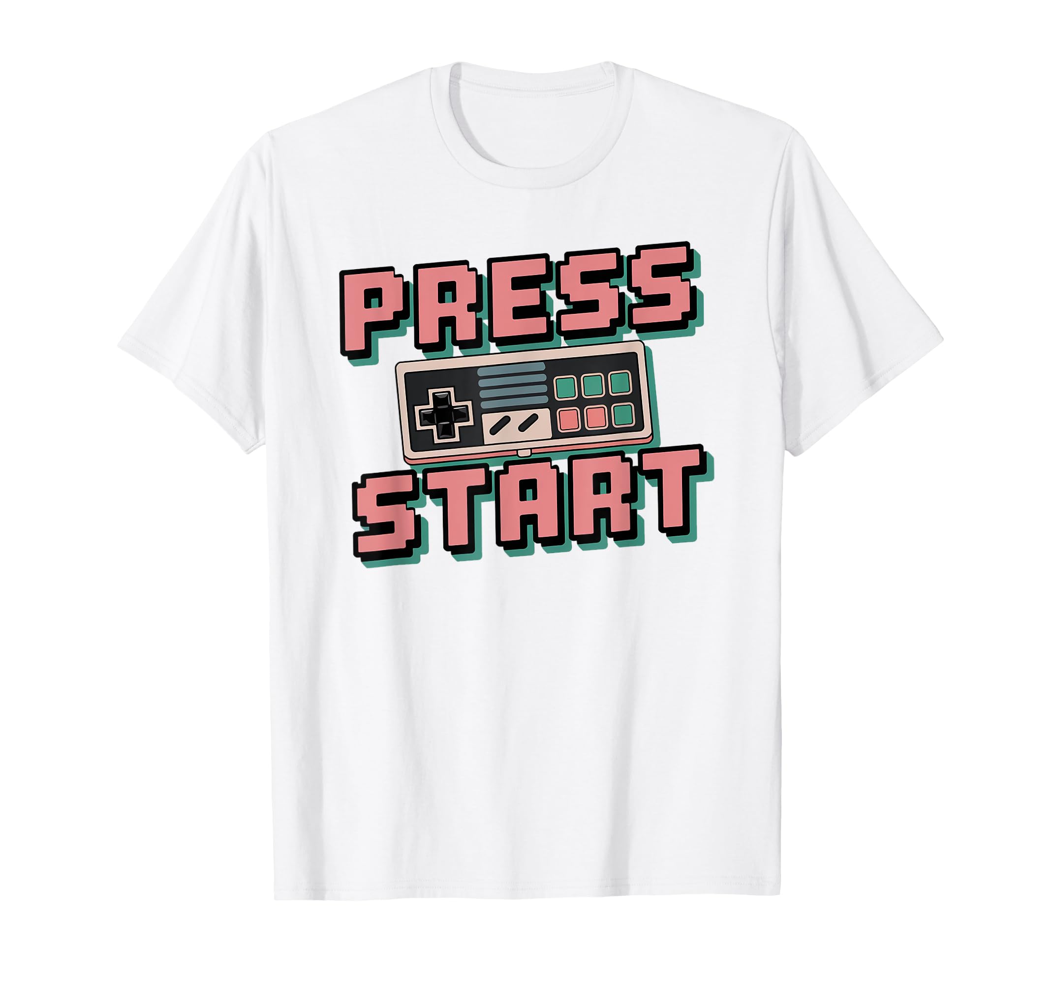 Gaming Press Start Gaming Arcade T-Shirt - Custom Art Print Men Women - T-Shirt, Sweatshirt, Hoodie