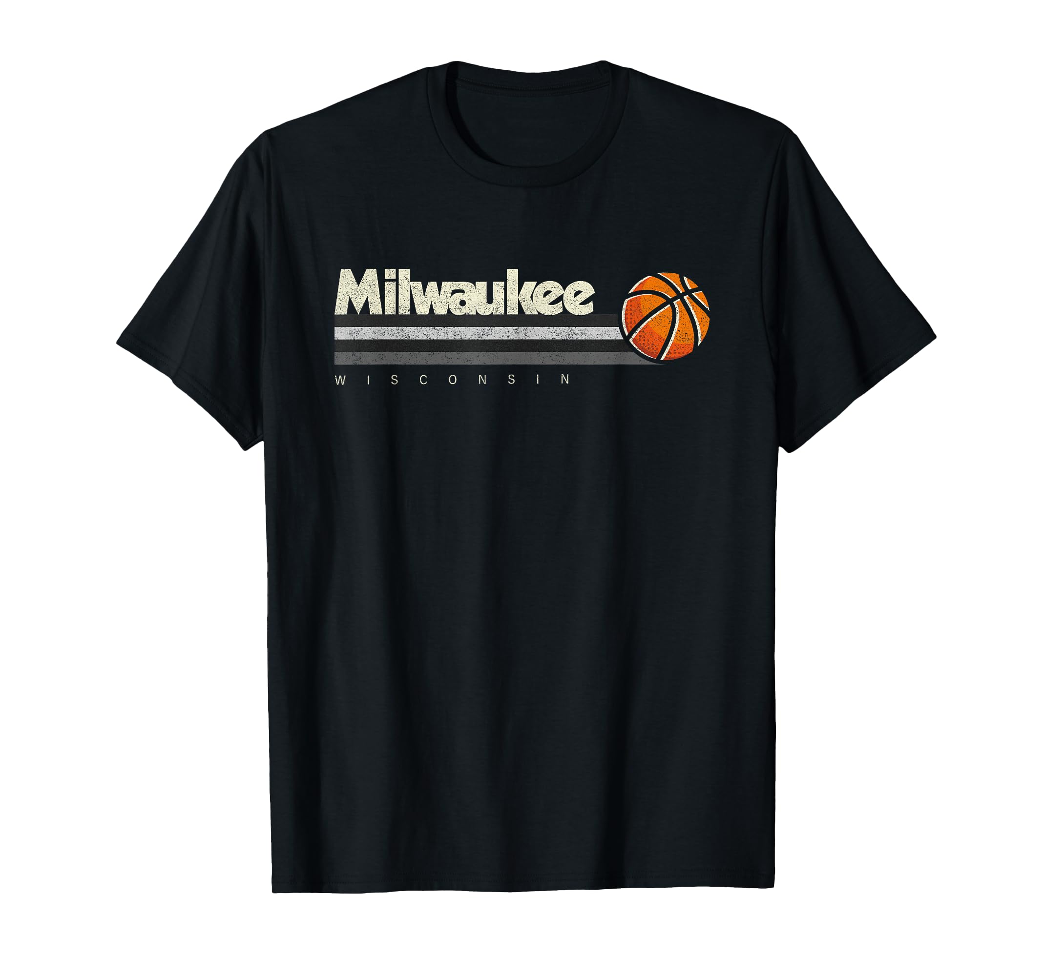 Basketball Milwaukee B Ball Stripes T-Shirt - Fun Novelty Design Unisex - T-Shirt, Sweatshirt, Hoodie