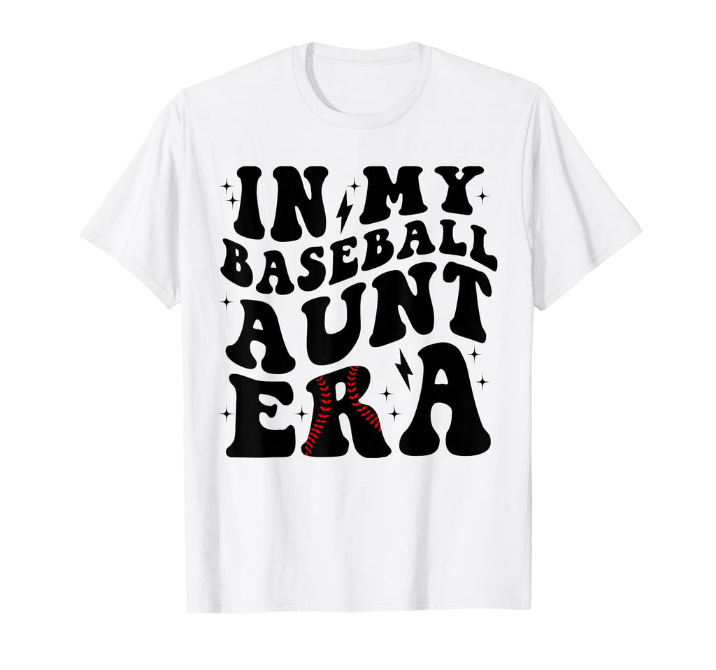 Groovy My Baseball Aunt Era T-Shirt - Aesthetic Graphic for Adults - T-Shirt, Sweatshirt, Hoodie
