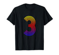 Number 3 Birthday Gift Disco Rainbow T-Shirt - Aesthetic Graphic Men Women - T-Shirt, Sweatshirt, Hoodie