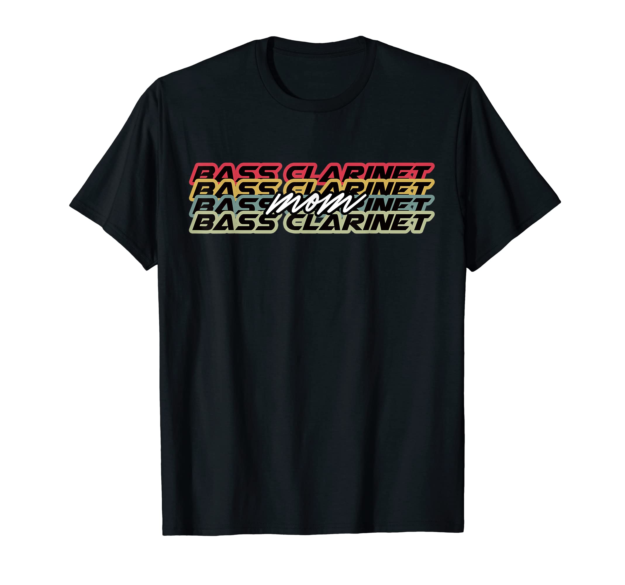 Bass Clarinet Mom Player 70S 80S T-Shirt - Graphic Print Men Women - T-Shirt, Sweatshirt, Hoodie