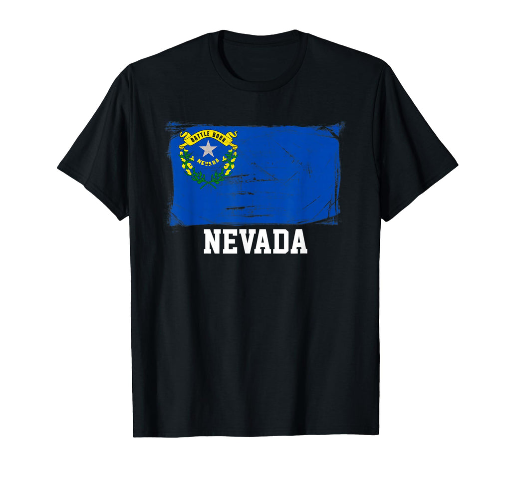 Nevada United States Distressed Flag T-Shirt - Streetwear Style Unisex - T-Shirt, Sweatshirt, Hoodie