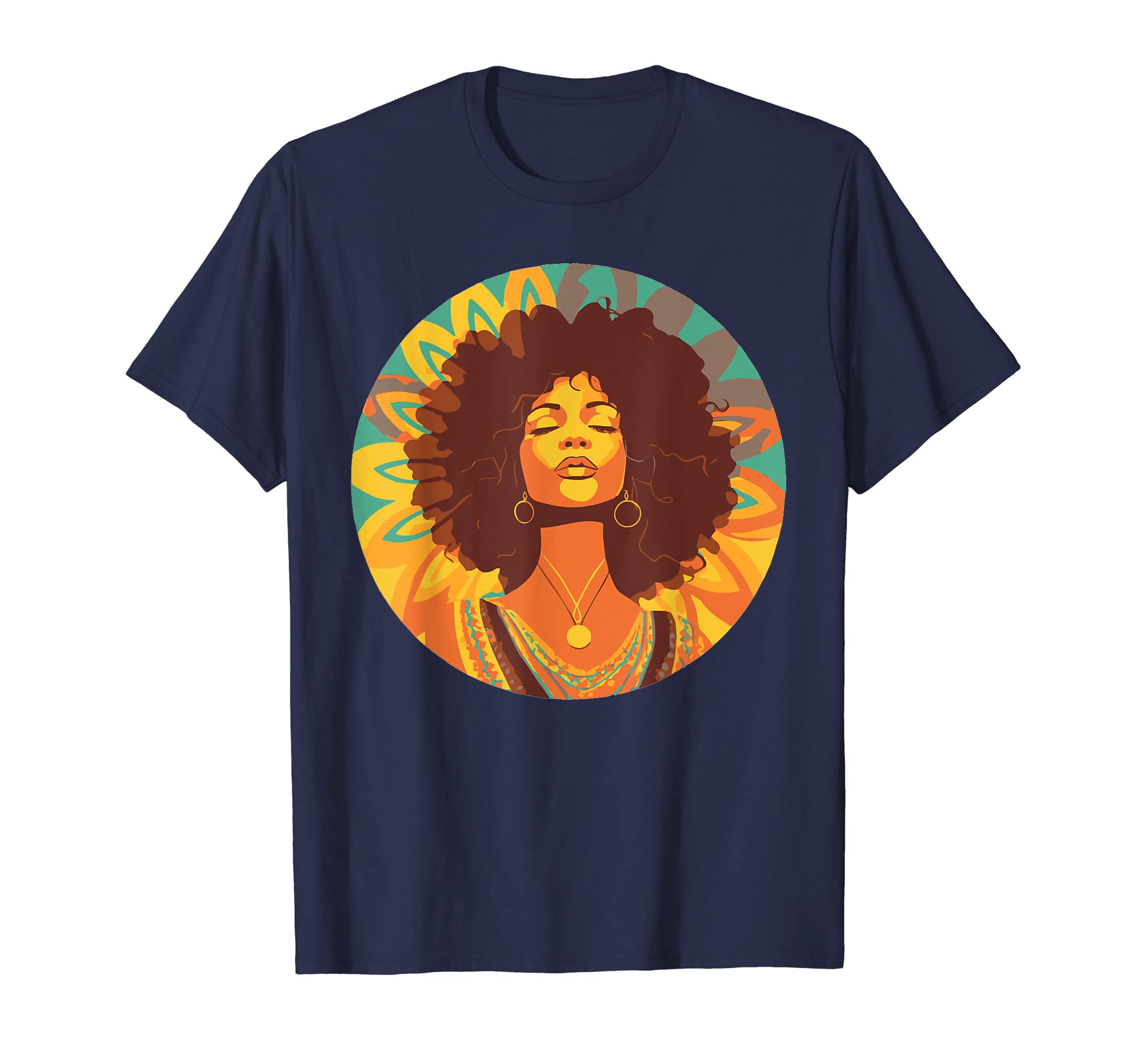 Groovy Mountain Mama Hippie 60S T-Shirt - Custom Art Print for Adults - T-Shirt, Sweatshirt, Hoodie