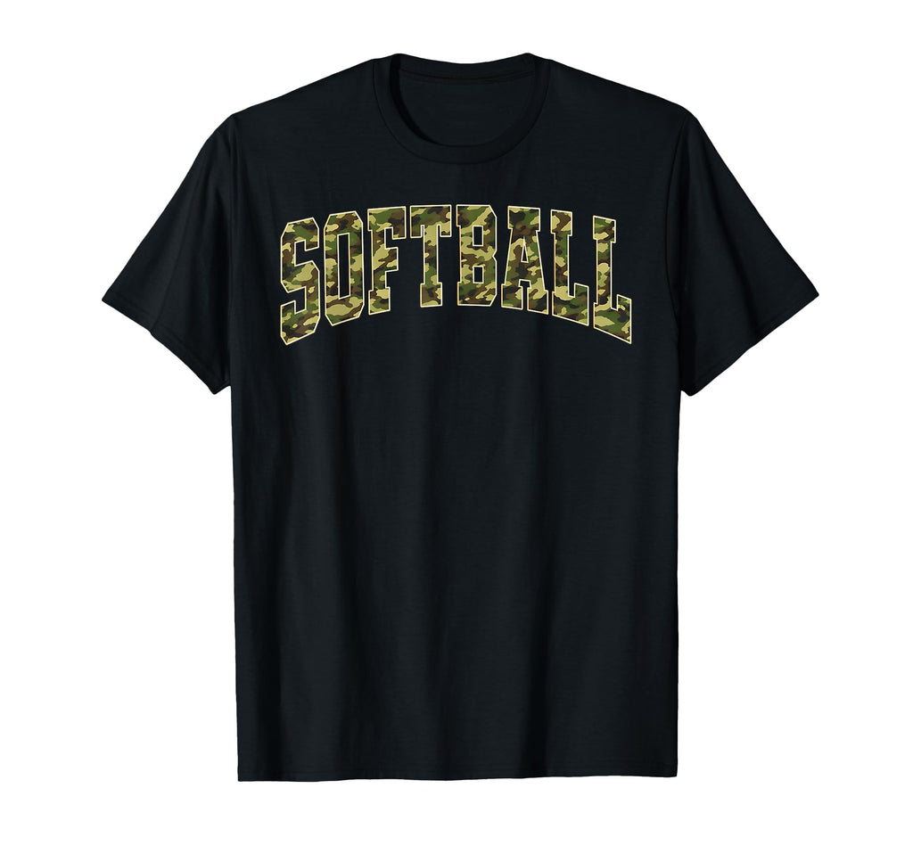 Camo Softball Softball Game Day Softball T-Shirt - Minimalist Print Unisex - T-Shirt, Sweatshirt, Hoodie