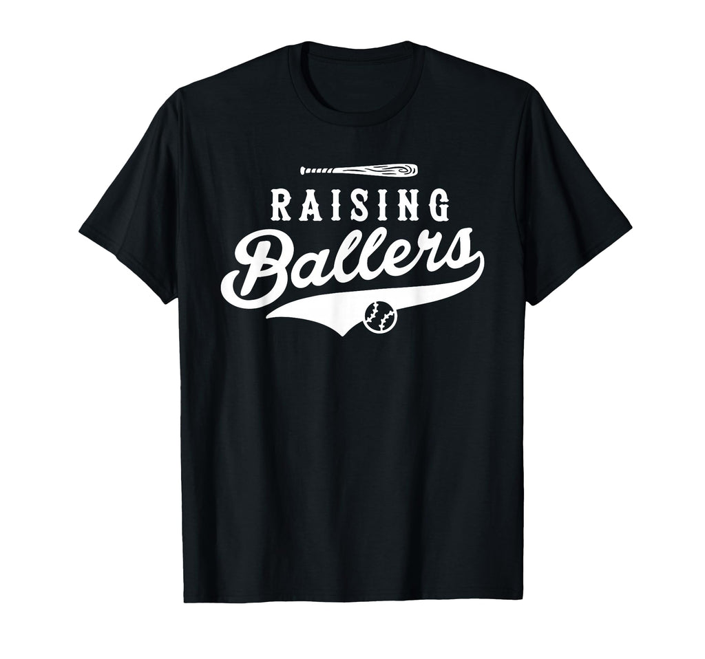 Raising Ballers Baseball Dad And Mom T-Shirt - Streetwear Style Unisex - T-Shirt, Sweatshirt, Hoodie