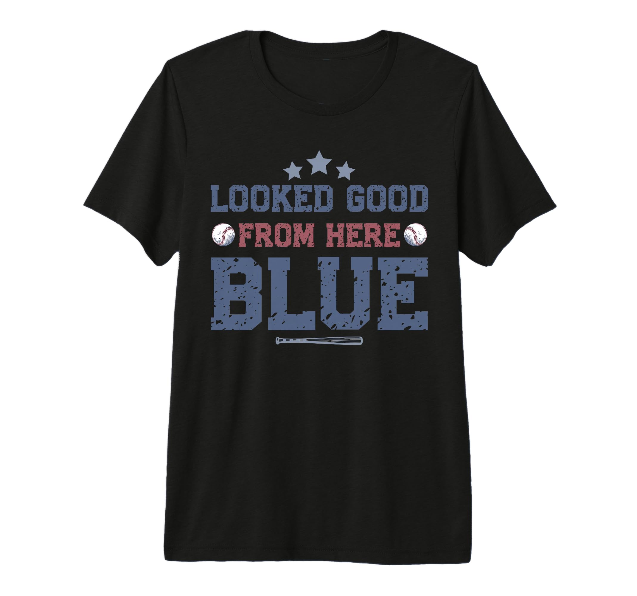 Looked Good From Here Blue Funny T-Shirt - Streetwear Style for Adults - T-Shirt, Sweatshirt, Hoodie