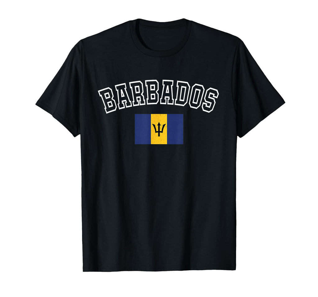 Barbados Flag Distressed Heritage T-Shirt - Graphic Print for Adults - T-Shirt, Sweatshirt, Hoodie