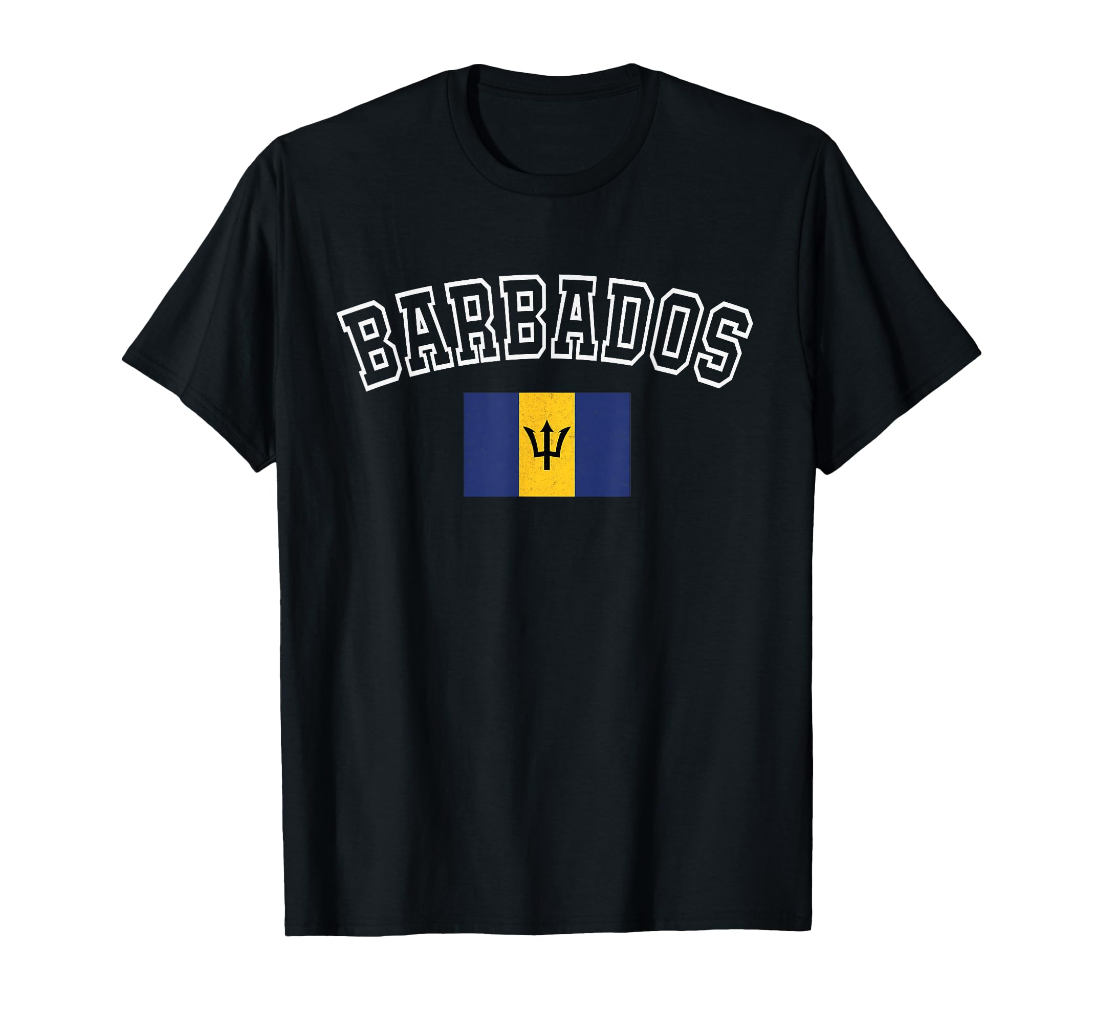 Barbados Flag Distressed Heritage T-Shirt - Graphic Print for Adults - T-Shirt, Sweatshirt, Hoodie