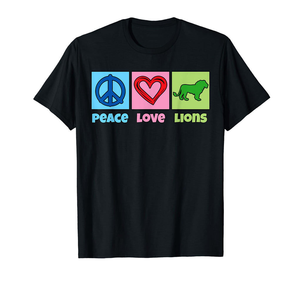 Lion Peace Love And Lions T-Shirt - Streetwear Style Men Women - T-Shirt, Sweatshirt, Hoodie