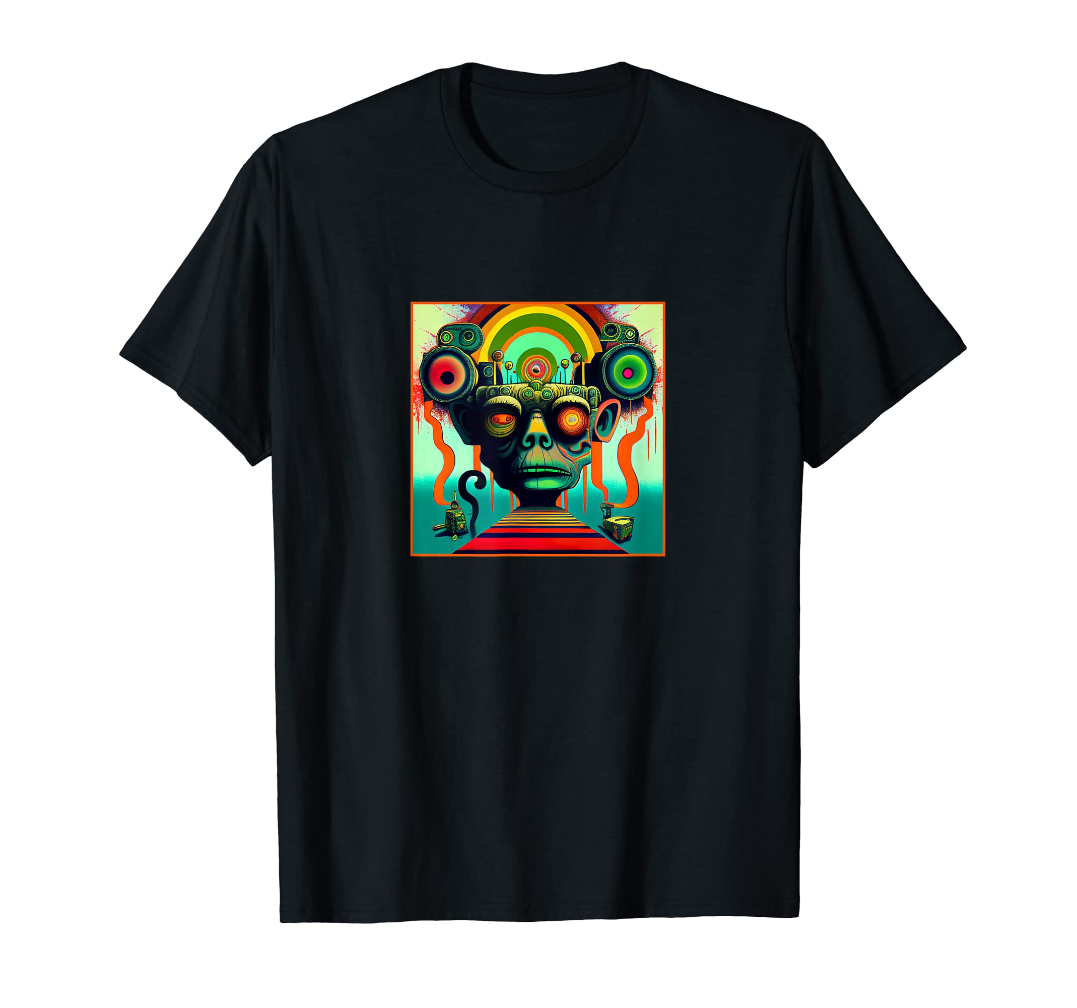 Music Speakers Trippy Psychedelic 60S T-Shirt - Graphic Print for Adults - T-Shirt, Sweatshirt, Hoodie