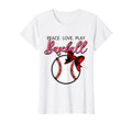 Baseball Peace Love Play Baseball Mom T-Shirt - Novelty Apparel Men Women - T-Shirt, Sweatshirt, Hoodie