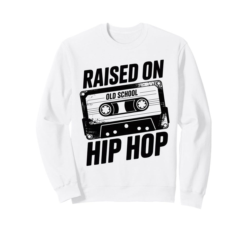 Old School Hip Hop Cassette Raised Sweatshirt - Graphic Print Men Women - T-Shirt, Sweatshirt, Hoodie