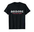 Aalborg Denmark 70S 80S Type Flag T-Shirt - Unique Graphic for Adults - T-Shirt, Sweatshirt, Hoodie
