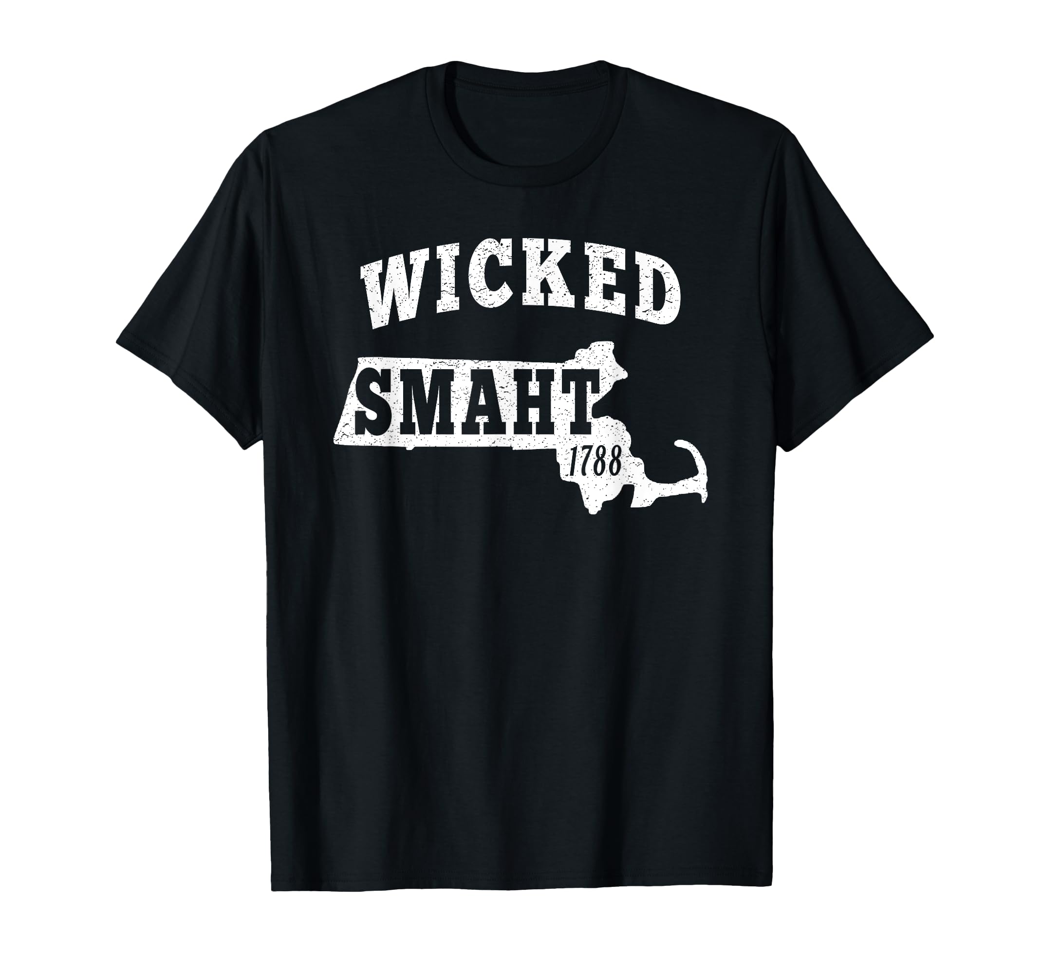 Wicked Smaht Boston Massachusetts Ma T-Shirt - Minimalist Print Men Women - T-Shirt, Sweatshirt, Hoodie