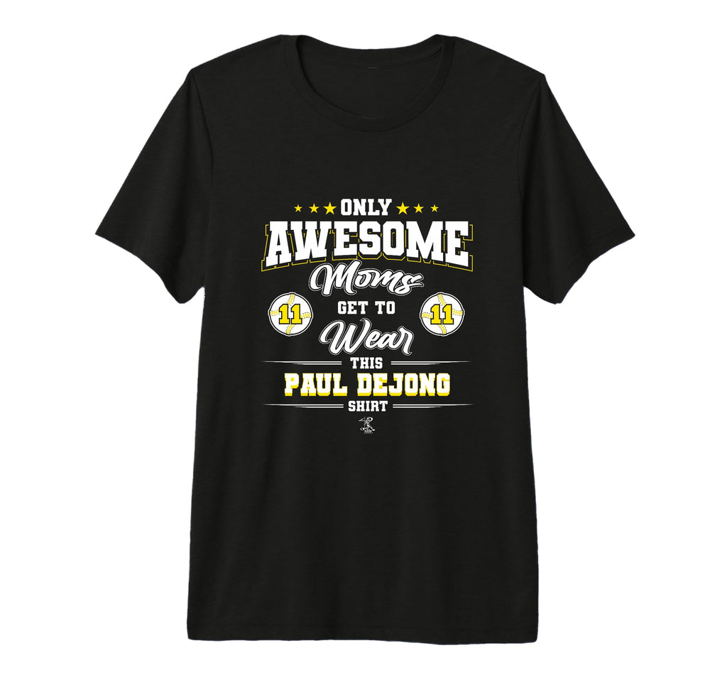 Paul Dejong Awesome Moms Tri Blend T-Shirt - Fun Novelty Design for Adults - T-Shirt, Sweatshirt, Hoodie