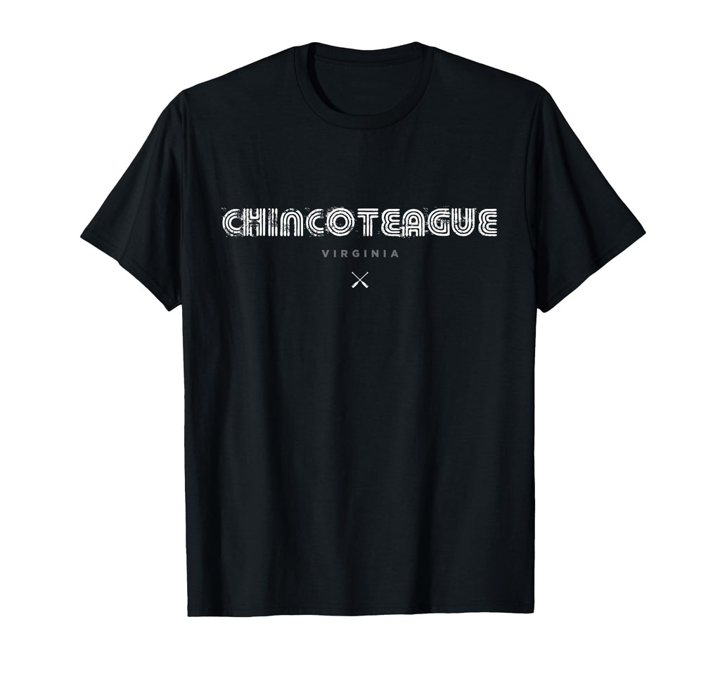 Chincoteague Virginia 70S 80S Type T-Shirt - Casual Everyday Wear Men Women - T-Shirt, Sweatshirt, Hoodie