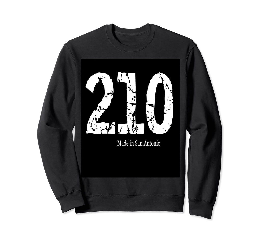 210 Made San Antonio Distressed Sweatshirt - Minimalist Print for Adults - T-Shirt, Sweatshirt, Hoodie