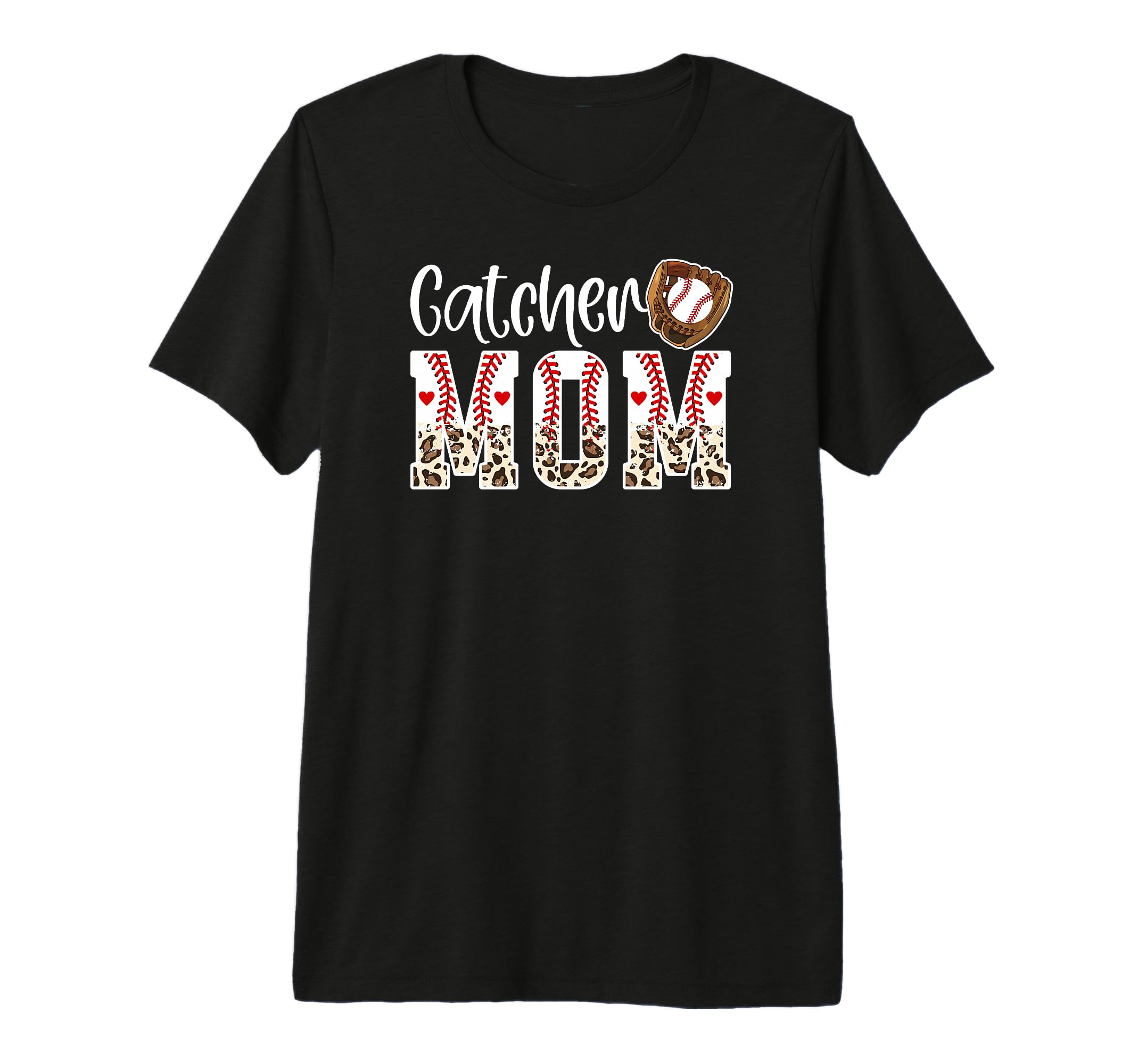 Baseball Catcher Mom Leopard Mom T-Shirt - Streetwear Style Unisex - T-Shirt, Sweatshirt, Hoodie