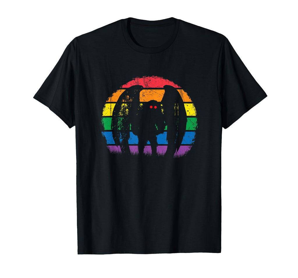 Mothman Rainbow Colorful Cryptid T-Shirt - Aesthetic Graphic for Adults - T-Shirt, Sweatshirt, Hoodie