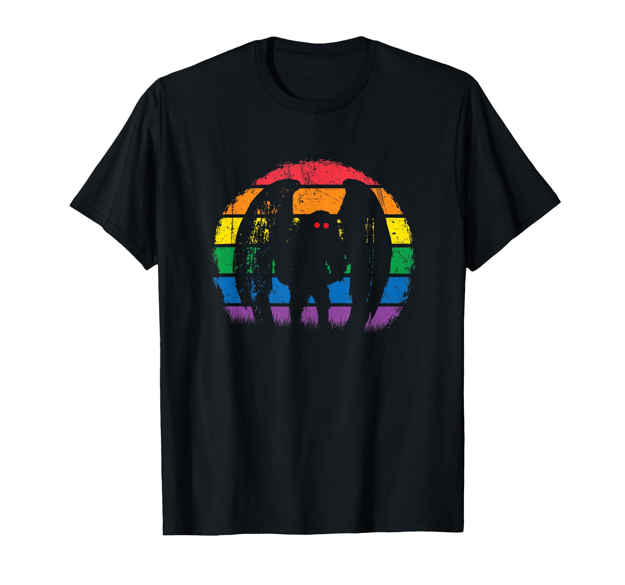 Mothman Rainbow Colorful Cryptid T-Shirt - Aesthetic Graphic for Adults - T-Shirt, Sweatshirt, Hoodie
