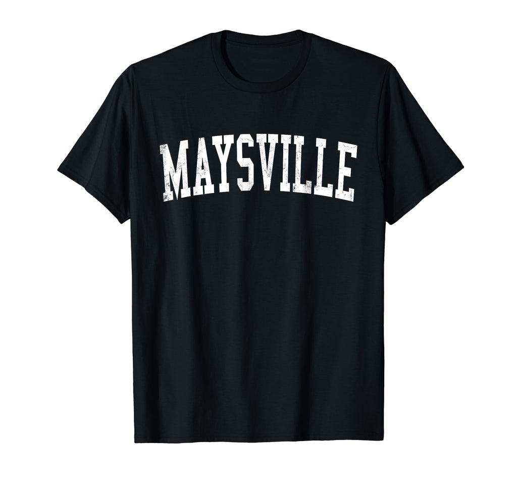Maysville Ky Distressed White Varsity T-Shirt - Minimalist Print Unisex - T-Shirt, Sweatshirt, Hoodie