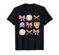 Baseball Coquette Bow Mom Sister T-Shirt - Trendy Graphic Men Women - T-Shirt, Sweatshirt, Hoodie
