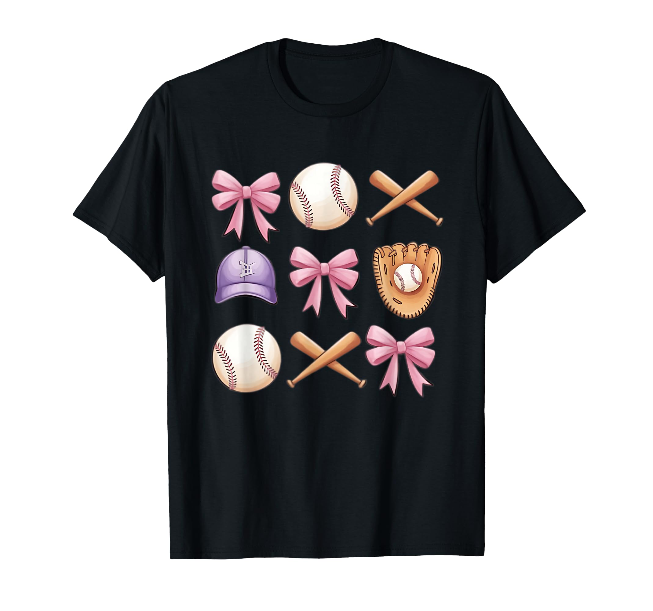 Baseball Coquette Bow Mom Sister T-Shirt - Trendy Graphic Men Women - T-Shirt, Sweatshirt, Hoodie