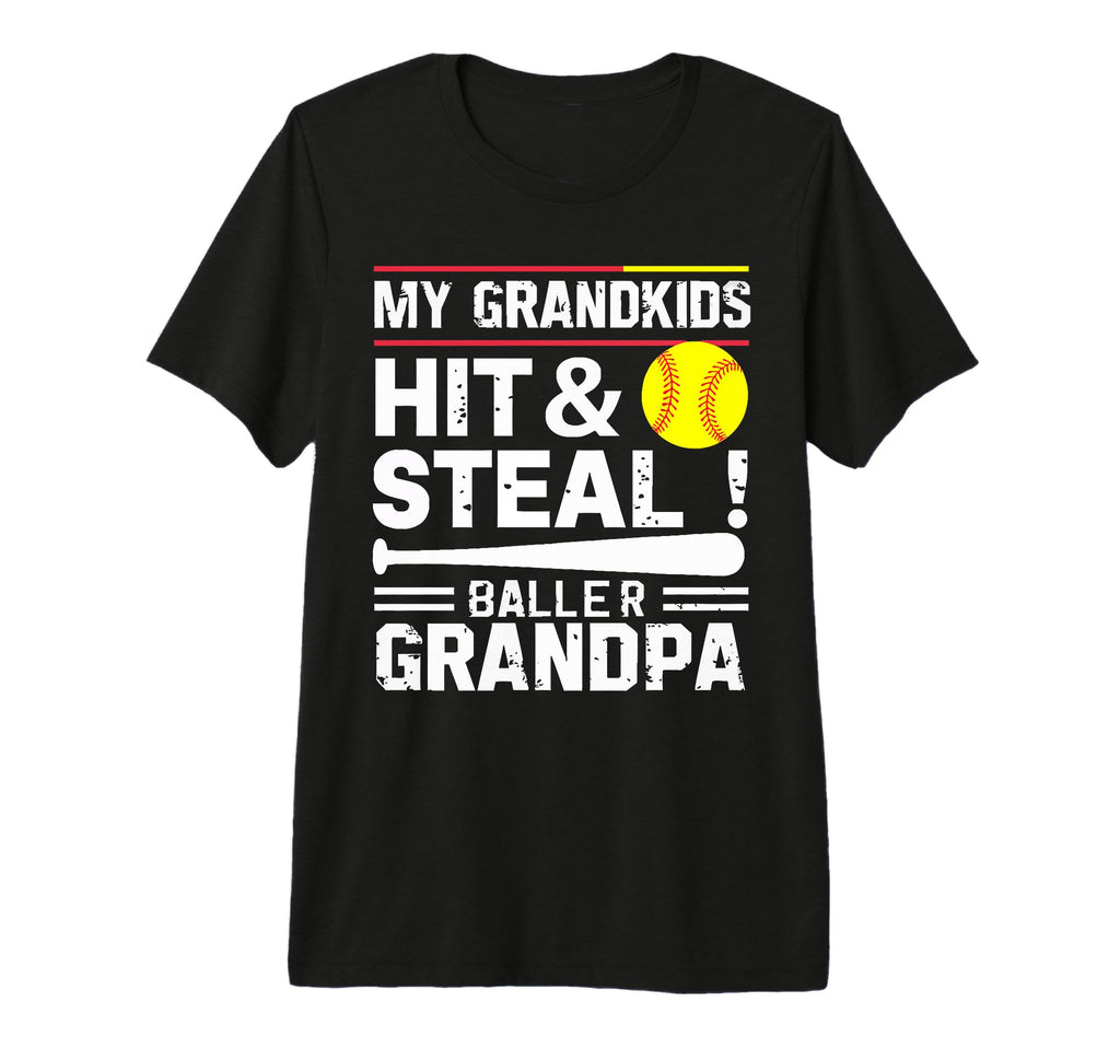 Mens Baseball Grandpa Grandfather T-Shirt - Custom Art Print Men Women - T-Shirt, Sweatshirt, Hoodie